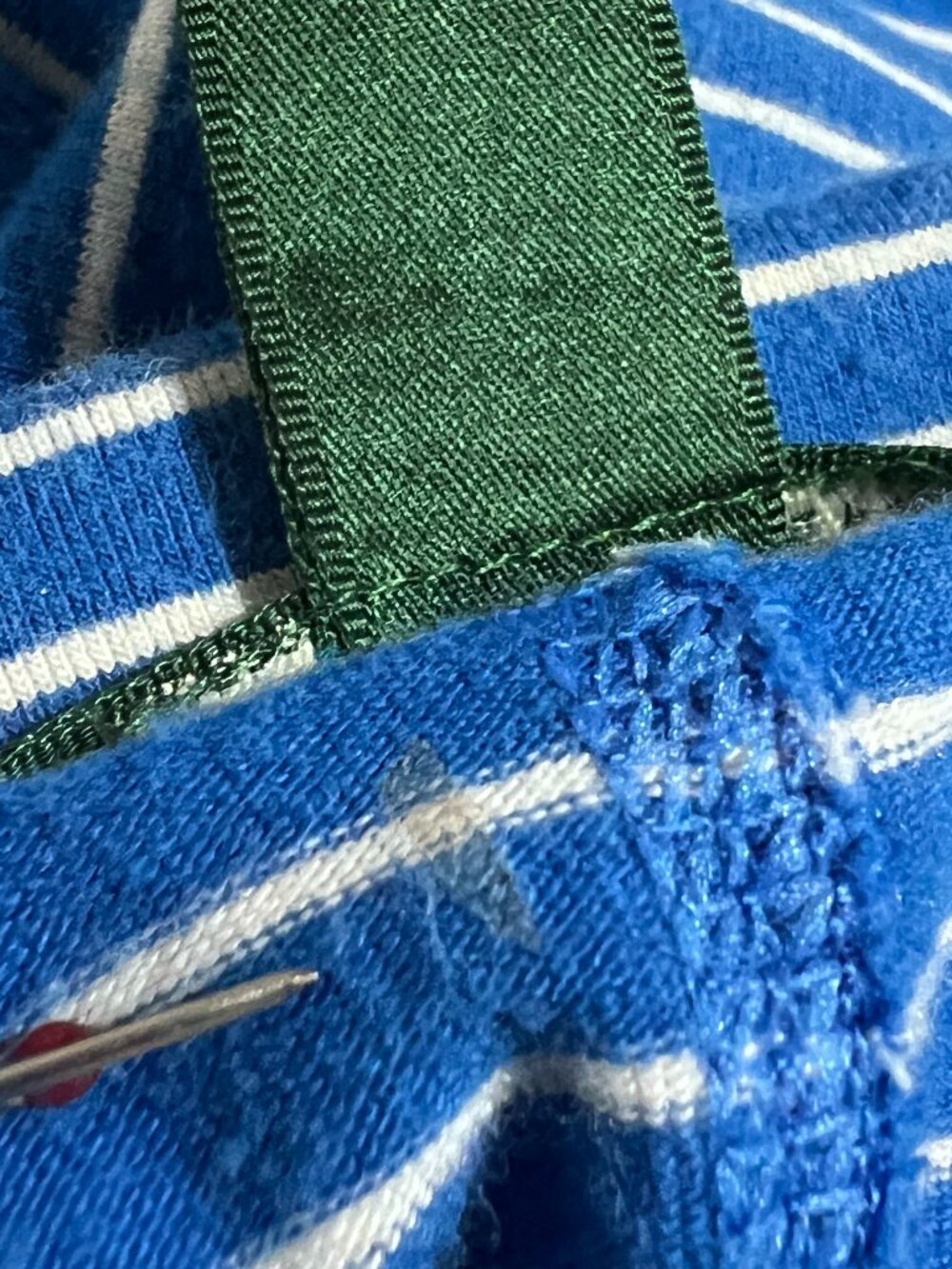 Lauren Ralph Lauren Striped Maxi Skirt (L) Blue White Drawstring Knit - Picture 10 of 13